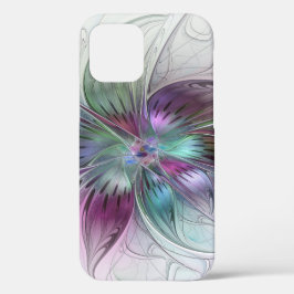 Kleurrijke Abstracte bloem Moderne fractale kunst Case-Mate iPhone Case