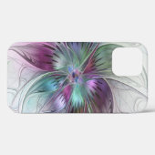 Kleurrijke Abstracte bloem Moderne fractale kunst Case-Mate iPhone Case (Achterkant (horizontaal))