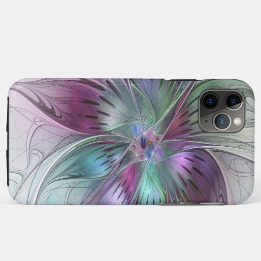 Kleurrijke Abstracte bloem Moderne fractale kunst Case-Mate iPhone Case (Achterkant (horizontaal))