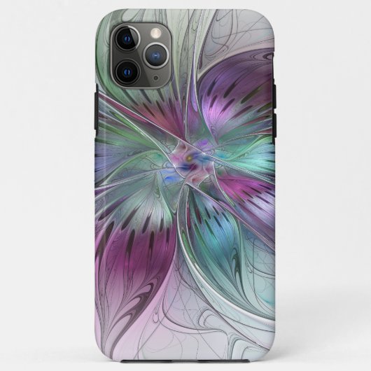 Kleurrijke Abstracte bloem Moderne fractale kunst Case-Mate iPhone Case (Achterkant)