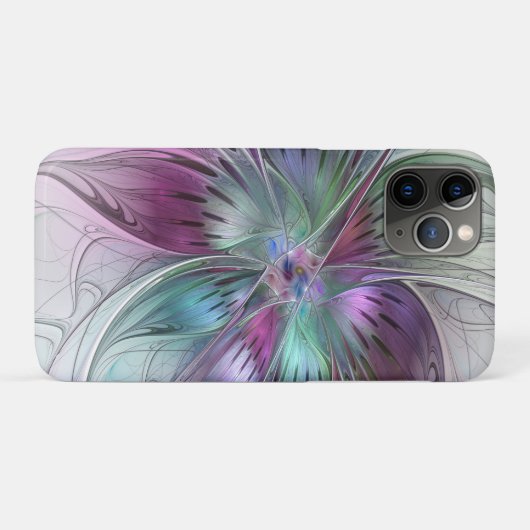 Kleurrijke Abstracte bloem Moderne fractale kunst Case-Mate iPhone Case (Achterkant (horizontaal))