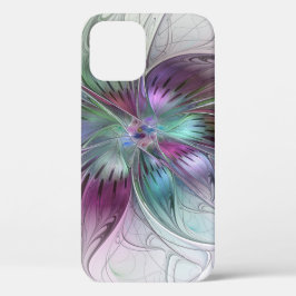 Kleurrijke Abstracte bloem Moderne fractale kunst Case-Mate iPhone Case