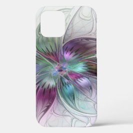 Kleurrijke Abstracte bloem Moderne fractale kunst Case-Mate iPhone Case
