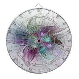 Kleurrijke Abstracte bloem Moderne fractale kunst Dartbord