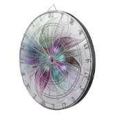 Kleurrijke Abstracte bloem Moderne fractale kunst Dartbord (Voorkant Rechts)