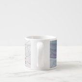 Kleurrijke Abstracte bloem Moderne fractale kunst Espresso Kop (Achterkant)