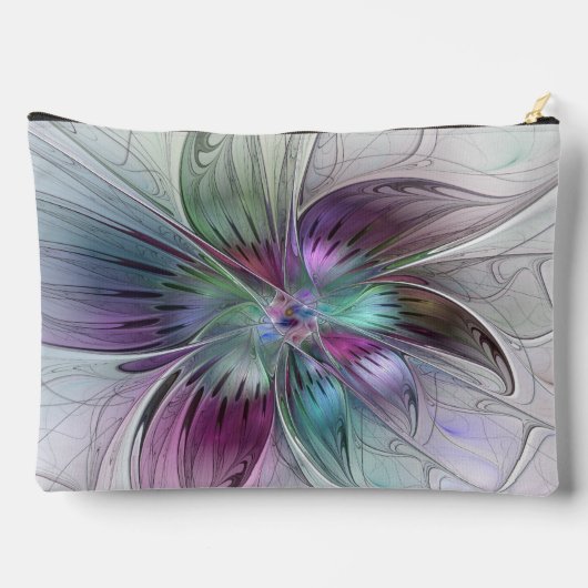 Kleurrijke Abstracte bloem Moderne fractale kunst Etui (Achterkant)