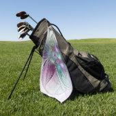 Kleurrijke Abstracte bloem Moderne fractale kunst Golfhanddoek (Groen)