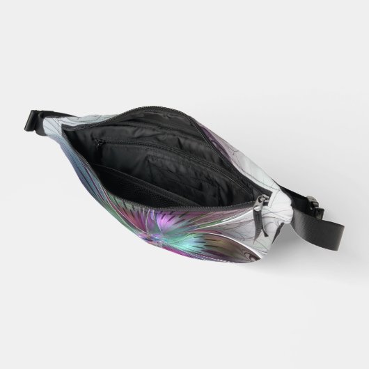 Kleurrijke Abstracte bloem Moderne fractale kunst Heuptasje (Open)