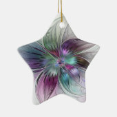 Kleurrijke Abstracte bloem Moderne fractale kunst Keramisch Ornament (Rechts)