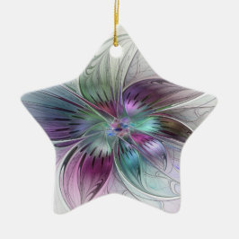 Kleurrijke Abstracte bloem Moderne fractale kunst Keramisch Ornament