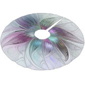 Kleurrijke Abstracte bloem Moderne fractale kunst Kerstboom Rok (Gekanteld)