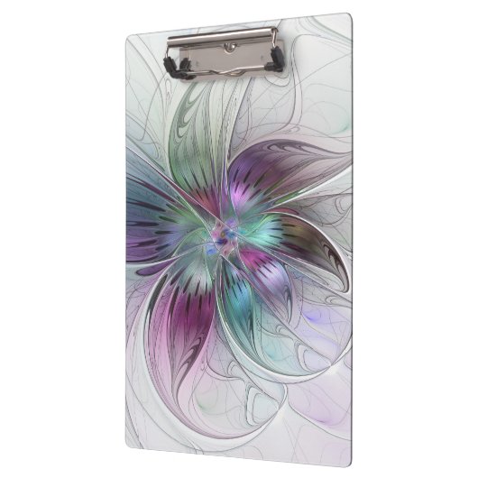 Kleurrijke Abstracte bloem Moderne fractale kunst Klembord (Links)