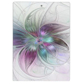 Kleurrijke Abstracte bloem Moderne fractale kunst Klembord (Achterkant)