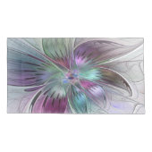 Kleurrijke Abstracte bloem Moderne fractale kunst Kussensloop (Achterkant)