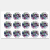 Kleurrijke Abstracte bloem Moderne fractale kunst Labels (Vel)