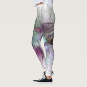 Kleurrijke Abstracte bloem Moderne fractale kunst Leggings (Links)