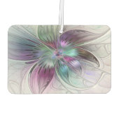 Kleurrijke Abstracte bloem Moderne fractale kunst Luchtverfrisser (Achterkant)