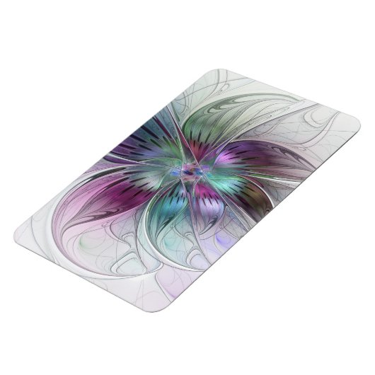 Kleurrijke Abstracte bloem Moderne fractale kunst Magneet (Linkerzijde)