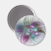 Kleurrijke Abstracte bloem Moderne fractale kunst Magneet (Voorkant / Achterkant)