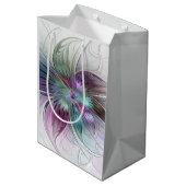 Kleurrijke Abstracte bloem Moderne fractale kunst Medium Cadeauzakje (Achterkant Gekanteld)