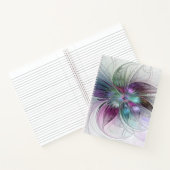 Kleurrijke Abstracte bloem Moderne fractale kunst Notitieboek (Binnen)