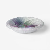 Kleurrijke Abstracte bloem Moderne fractale kunst Papieren Kommen (Gebogen)