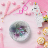 Kleurrijke Abstracte bloem Moderne fractale kunst Papieren Kommen (Feest)