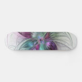 Kleurrijke Abstracte bloem Moderne fractale kunst Persoonlijk Skateboard (Horizontaal)