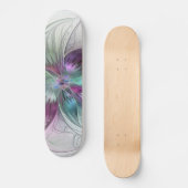 Kleurrijke Abstracte bloem Moderne fractale kunst Persoonlijk Skateboard (Voorkant)