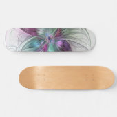 Kleurrijke Abstracte bloem Moderne fractale kunst Persoonlijk Skateboard (Horizontaal)