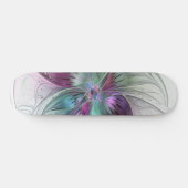 Kleurrijke Abstracte bloem Moderne fractale kunst Persoonlijk Skateboard (Horizontaal)