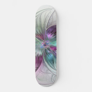 Kleurrijke Abstracte bloem Moderne fractale kunst Persoonlijk Skateboard