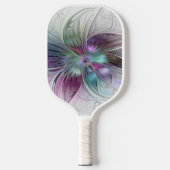 Kleurrijke Abstracte bloem Moderne fractale kunst Pickleball Paddle (Voorkant)