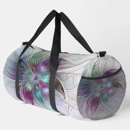 Kleurrijke Abstracte bloem Moderne fractale kunst Plunjezak (Rechterhoek)