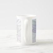 Kleurrijke Abstracte bloem Moderne fractale kunst Porselein Kop (Achterkant)