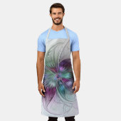 Kleurrijke Abstracte bloem Moderne fractale kunst Schort (Gedragen)