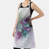 Kleurrijke Abstracte bloem Moderne fractale kunst Schort (Insitu)