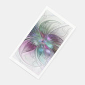 Kleurrijke Abstracte bloem Moderne fractale kunst Servet (Hoek)