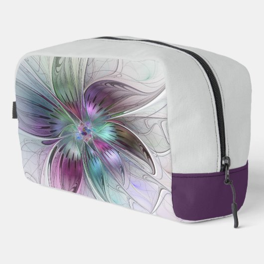 Kleurrijke Abstracte bloem Moderne fractale kunst Toilettasje (Rechterhoek)