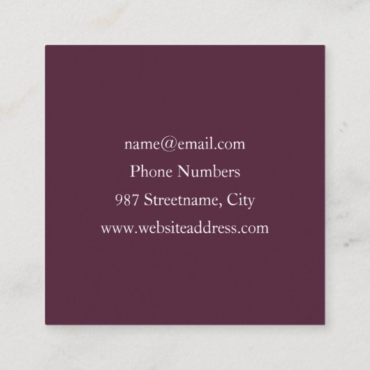 Kleurrijke Abstracte bloem Moderne fractale kunst Vierkante Visitekaartje (Achterkant)