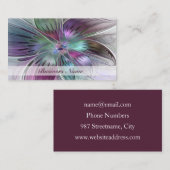 Kleurrijke Abstracte bloem Moderne fractale kunst Visitekaartje (Voorkant / Achterkant)