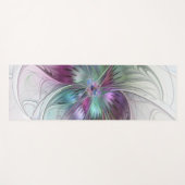 Kleurrijke Abstracte bloem Moderne fractale kunst Yogamat (Voorkant (horizontaal))