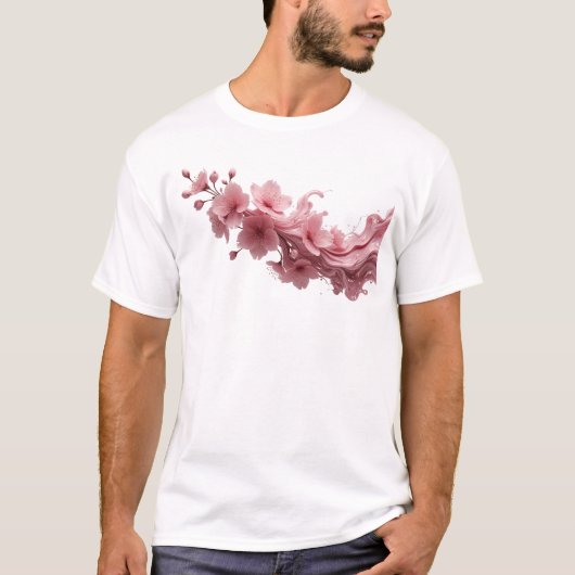 Kleurrijke ABSTRACTE BLOEM Ontwerp Creatie T-shirt (Voorkant)