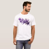 Kleurrijke ABSTRACTE BLOEM Stijl Statement T-shirt (Voorkant volledig)