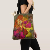 Kleurrijke Abstracte Bloem Tote Bag (Dichtbij)