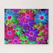 Kleurrijke abstracte bloemen #229 - legpuzzel (Horizontaal)