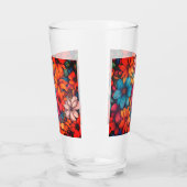 Kleurrijke Abstracte Bloemen #41 Glas (Links)