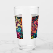 Kleurrijke Abstracte Bloemen #42 Glas (Links)