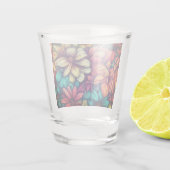 Kleurrijke Abstracte Bloemen #42 - Shot Glas (Achterkant)
